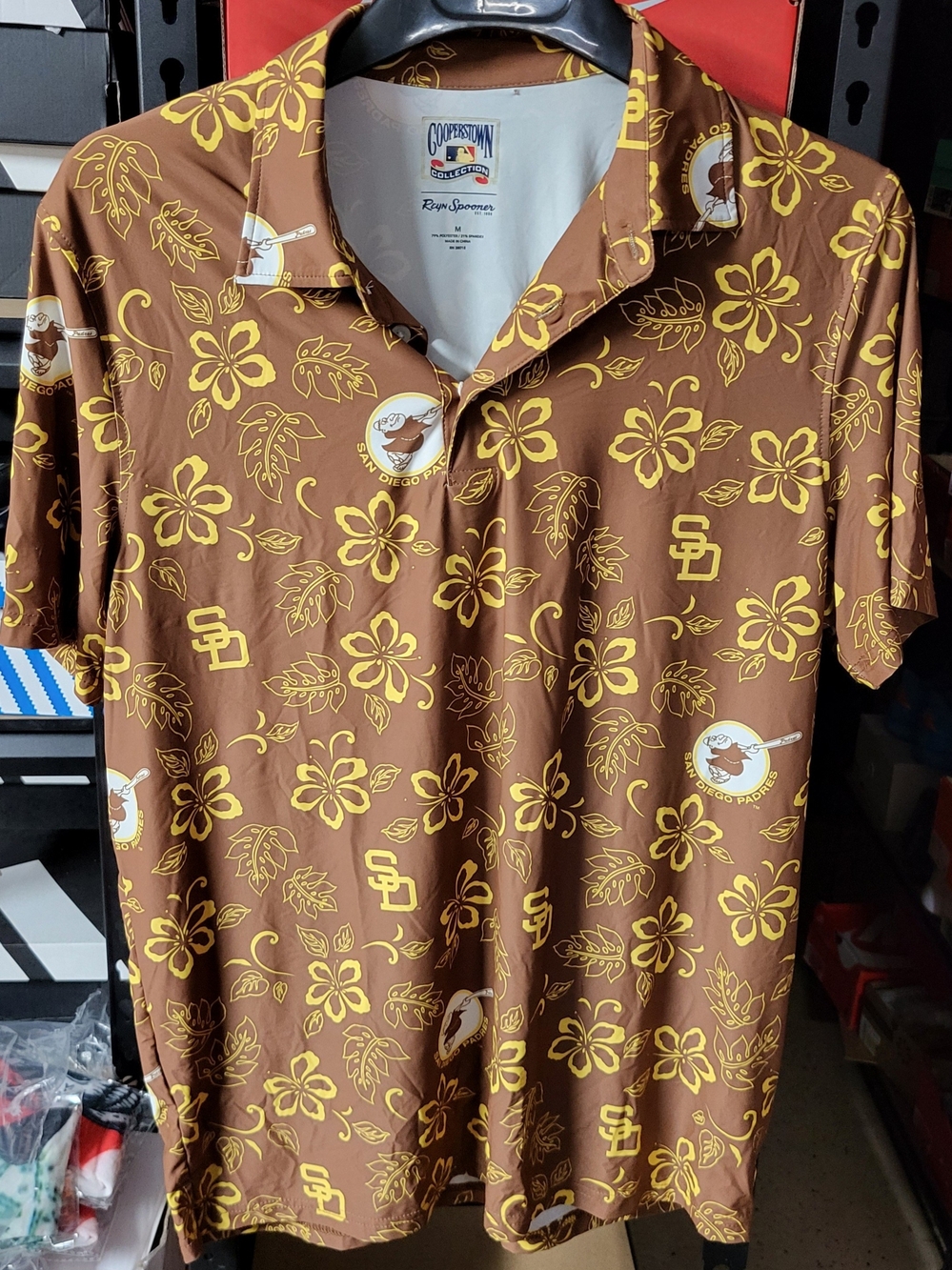 *NEW* MLB San Diego Padres Reyn Spooner Cooperstown Hawaiian Shirt Size Medium